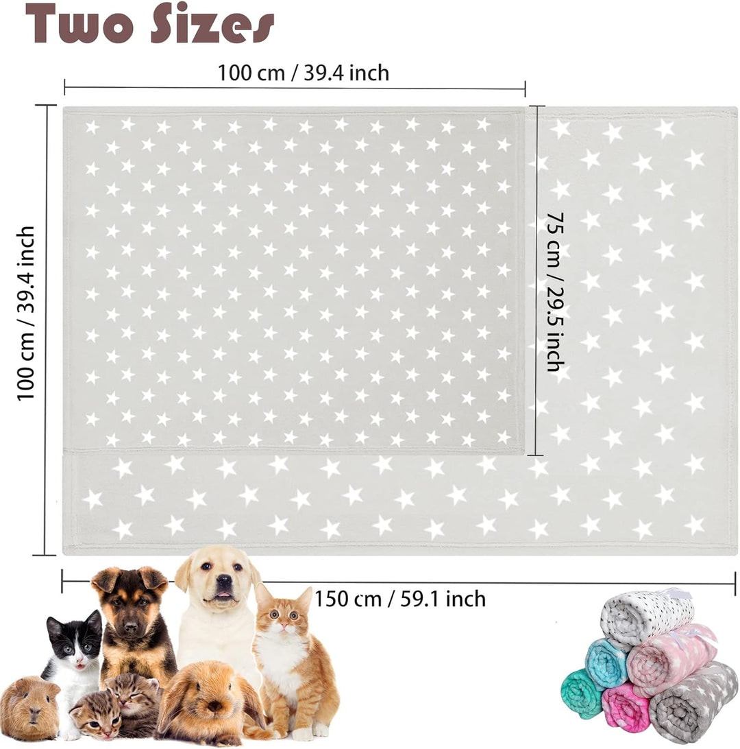 Dog Blanket Washable 2 Pack Soft Fleece Puppy Cats Kitten Pet Throw Flannel Blankets for Bed Mattress Couch Sofa Chair Crate,30" X 40"