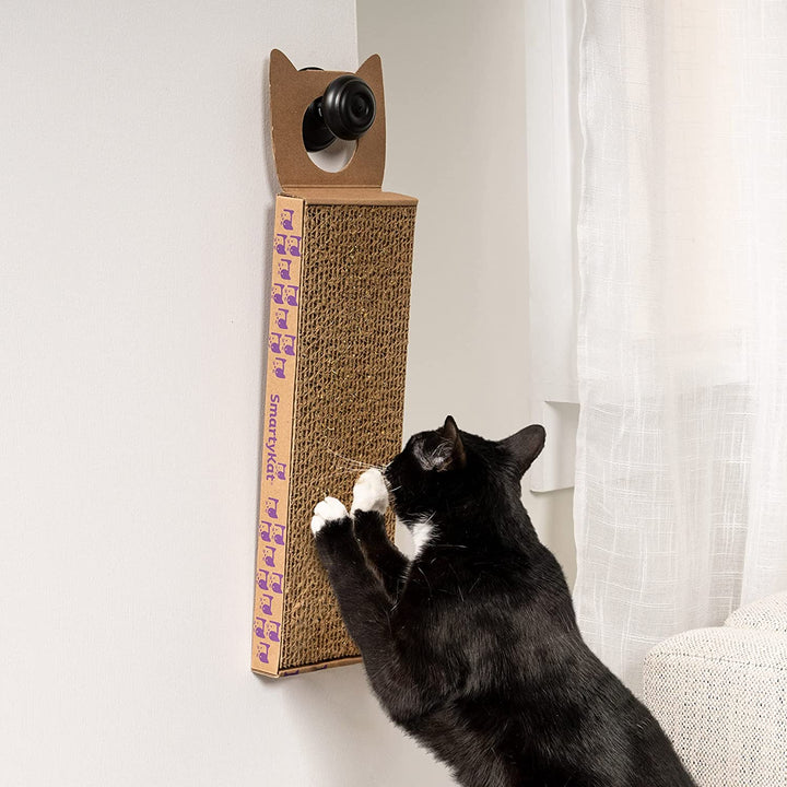 Scratch up Corrugated Hanging Cat Scratcher, Catnip Infusion Technology - Brown, Single Wide