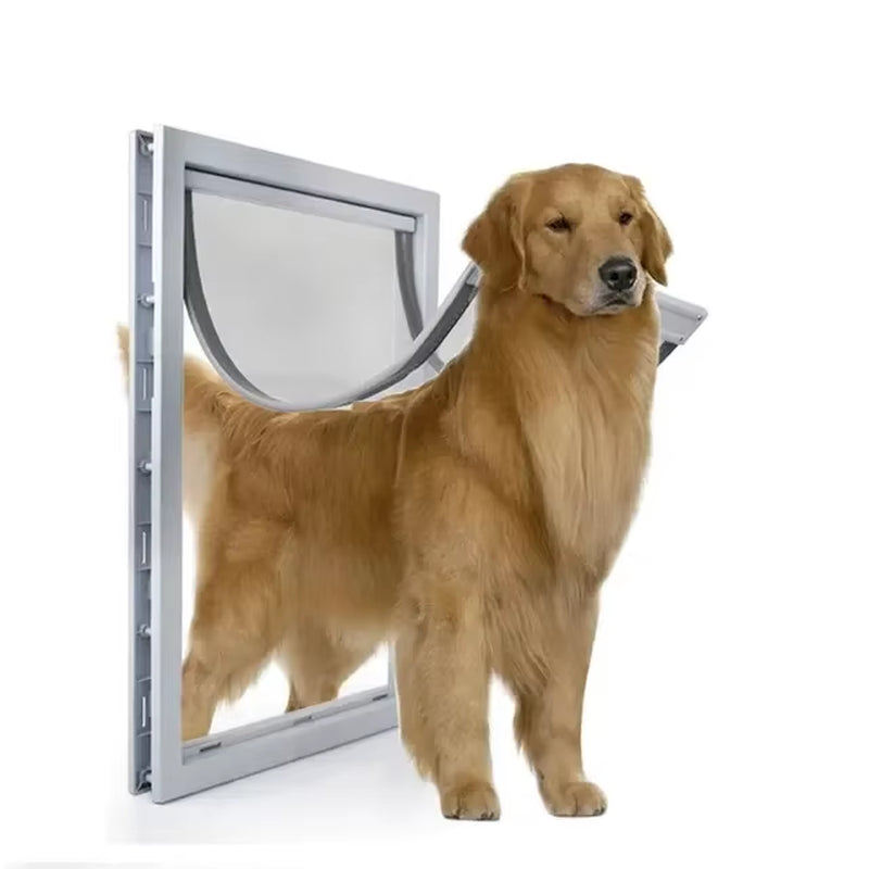 PVC Large Pet Door Magnet Automatic Closing Door Bothway Security Accessory for Big Dog Gate Dog Fences with Baffle Pet Supplies