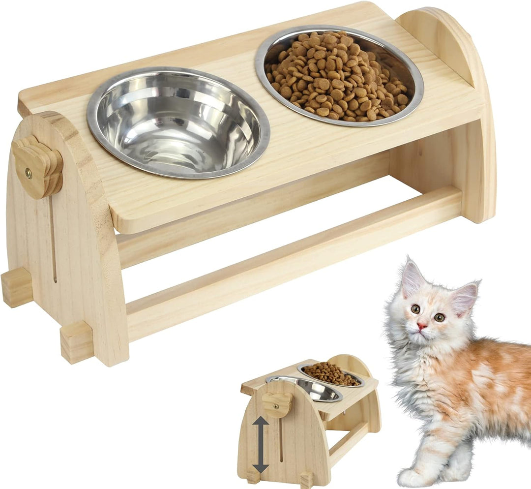 Raised Pet Bowls with Stand for Cats and Small & Medium Dogs, Elevated Dog/Cat Bowls for Food and Water