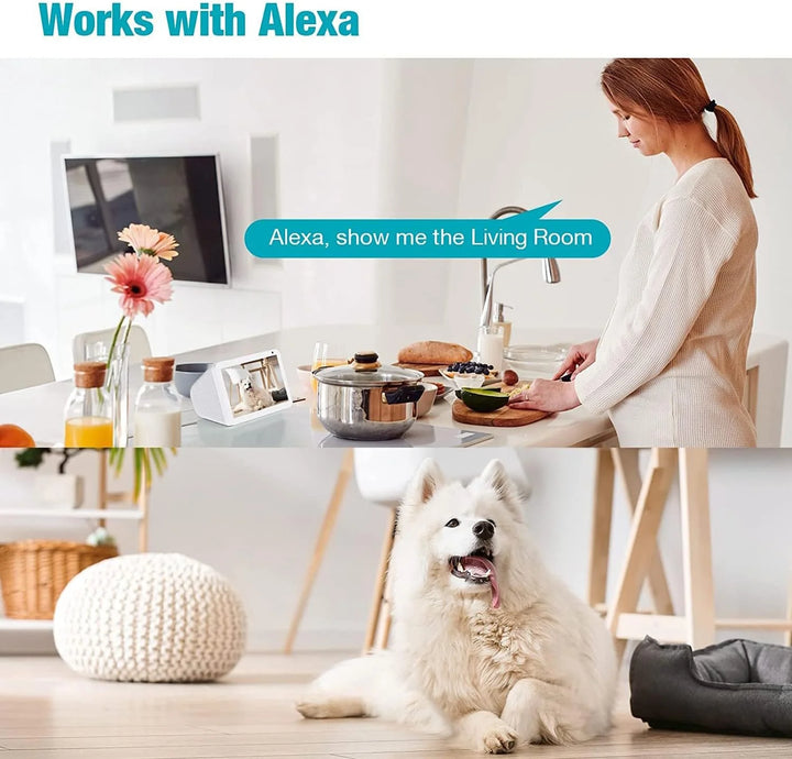 Pet Camera, 2.5K HD Pet Cam, 360° Pan/Tilt View Angel with Two Way Audio, Dog Camera with Phone APP, Motion Tracking Alarm,Night Vision,24/7 Recording with Cloud/Local SD, Home Indoor Cam