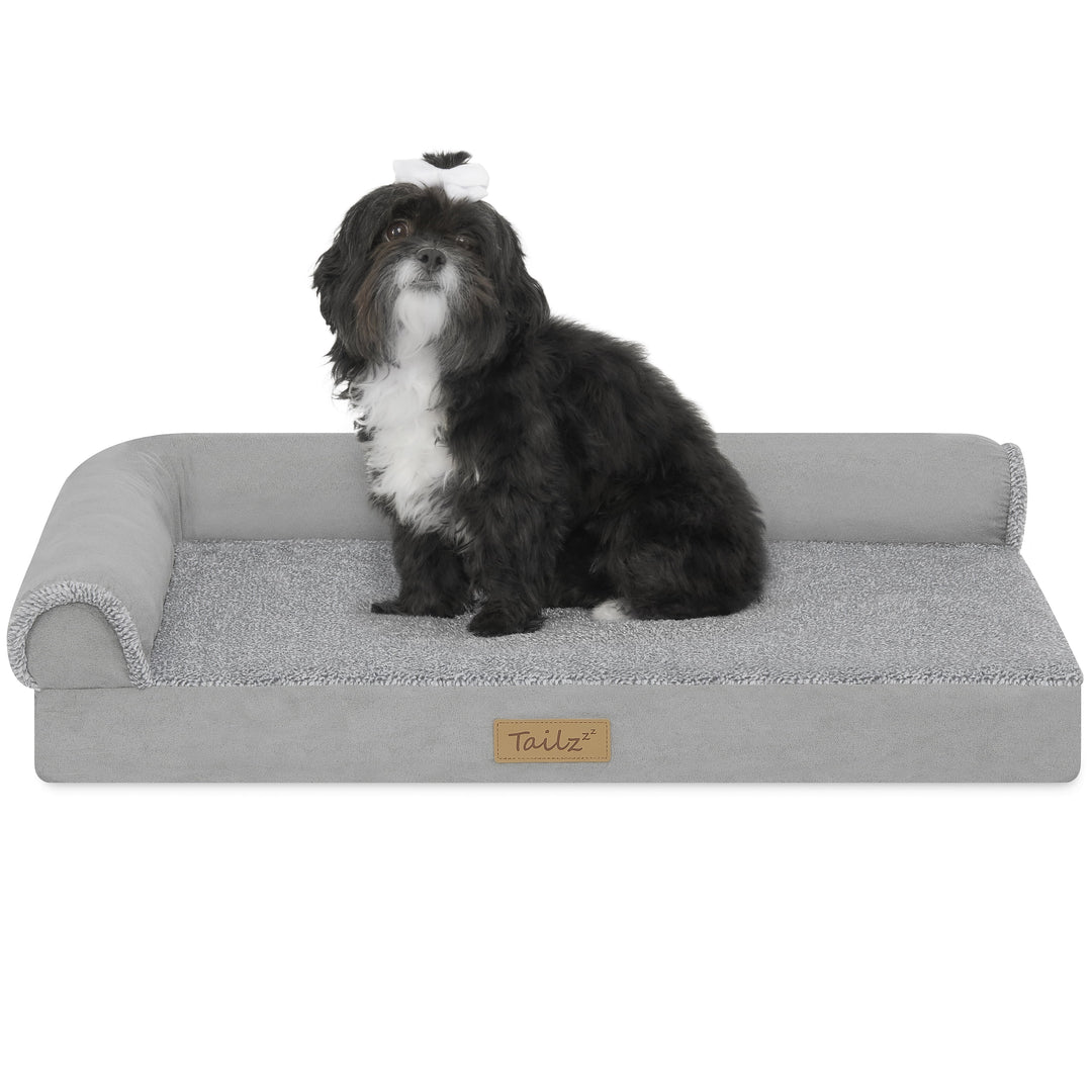 Asher Small Wooden Elevated Pet Bed with Mattress, Greenguard Gold Certified