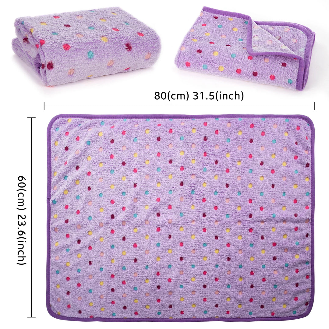 Luxmo Puppy Blanket, 3 Pack Small Dog Pet Blankets Puppy Fleece Blankets Sleep Mat Pad Cover for Kitten Puppy Rabbit