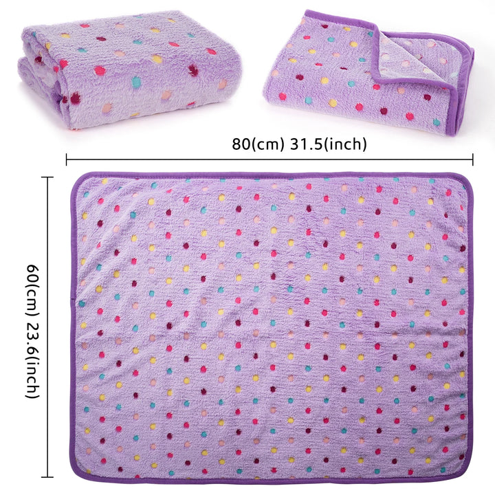 Luxmo Puppy Blanket, 3 Pack Small Dog Pet Blankets Puppy Fleece Blankets Sleep Mat Pad Cover for Kitten Puppy Rabbit