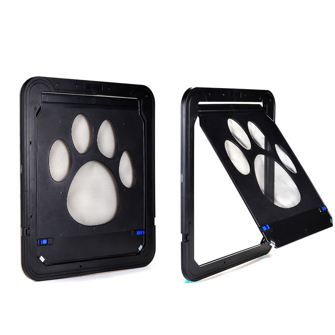 Dog Cat Magnetic Flap Screen Door Pet Puppy Magnetic Lockable Entry Gate Frame