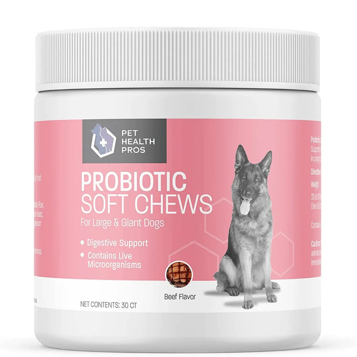 Dog Probiotic Chews for Dogs - Support Healthy Digestion Dog Probiotics and Digestive Enzymes for Gut Health for Dogs - for Traveling, Kenneling and Training - Large/Giant Dog