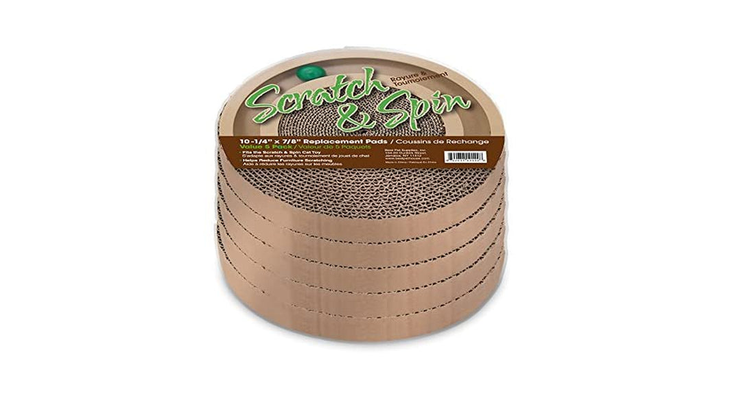 Cat Scratchers Pads Cats Scratcher round Scratching Cardboard Pad Reinforce 5 Pc