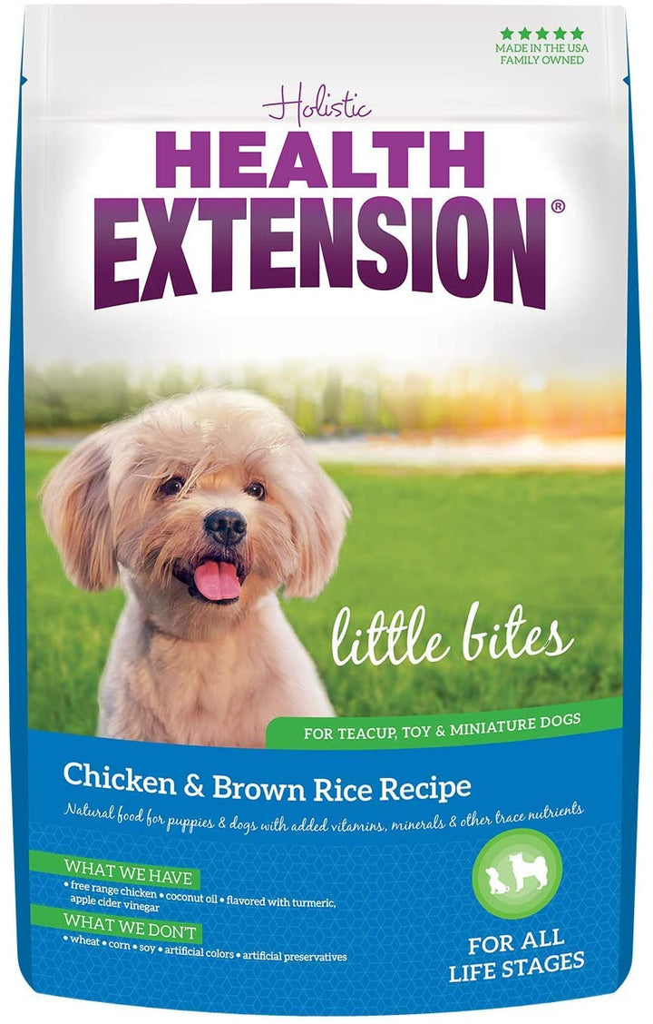 Little Bites Chicken & Brown Rice Dry Dog Food (4 Lb / 1.8 Kg) - Natural with Probiotics and Superfoods for Teacup, Toy & Small Breeds