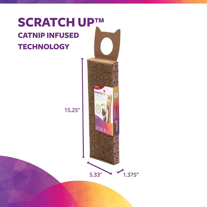 Scratch up Corrugated Hanging Cat Scratcher, Catnip Infusion Technology - Brown, Single Wide