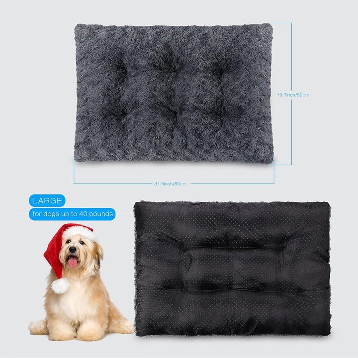 Super Soft Dog Mattress, Cat Mattress, Soft Crate Mat, Pet Sleeping Mat, Machine Washable Non-Slip Dog Cage Pet Mat, Suitable for Kennel Mats for Large, Medium and Small Dogs and Cats (Large)