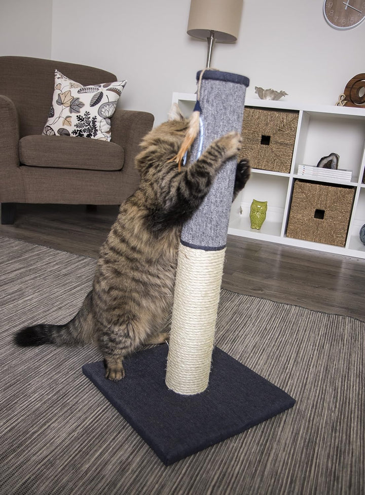 Sky Scratch Sisal & Carpet Cat Scratching Post - Gray, One Size