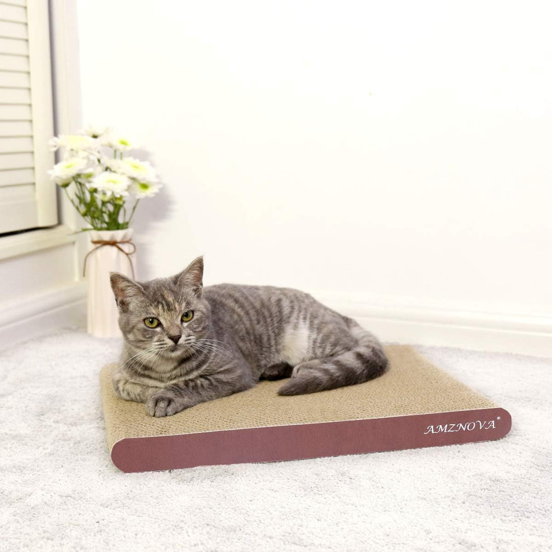 Cat Scratch Lounge, Durable Cardboard, Colors Series, Wide, Wood Floor Print