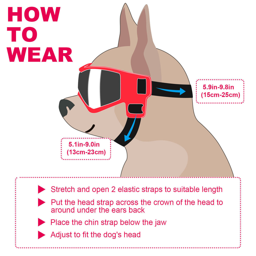 Pet Dog Goggles Glasses Snow Windproof UV Protection Sunglasses for Small Dog