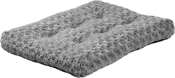 Deluxe Dog Beds Super Plush Dog & Cat Beds Ideal for Dog Crates Machine Wash & Dryer Friendly, 1-Year Warranty, Gray, 24-Inch