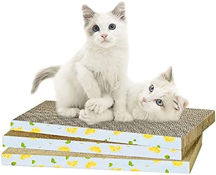 Durable Reversible X 3 Cardboard Cat Scratcher Lounge Scratch Pad for Large Cats Bed Scratching Box with Catnip