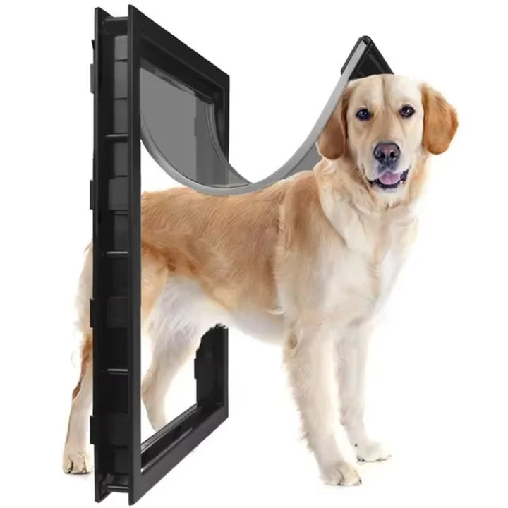 PVC Large Pet Door Magnet Automatic Closing Door Bothway Security Accessory for Big Dog Gate Dog Fences with Baffle Pet Supplies