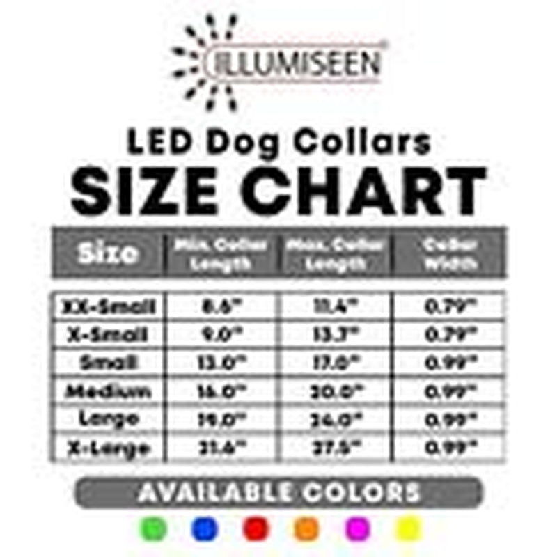 LED Dog Collar USB Rechargeable - Bright & Small (S) - 13" - 17" Neon Green